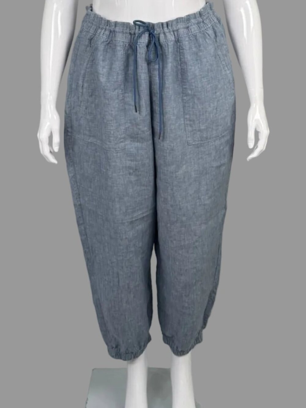 Athleta Blue Retreat Linen Jogger - Plus Size 22